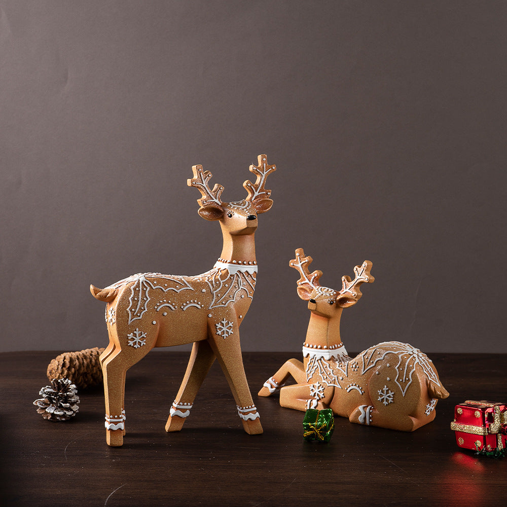 Christmas Elk Resin Ornaments Furniture Christmas Decoration Props Crafts Christmas Decorations