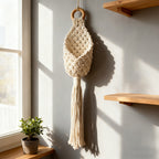 Cotton rope woven basket netting Wall tapestry