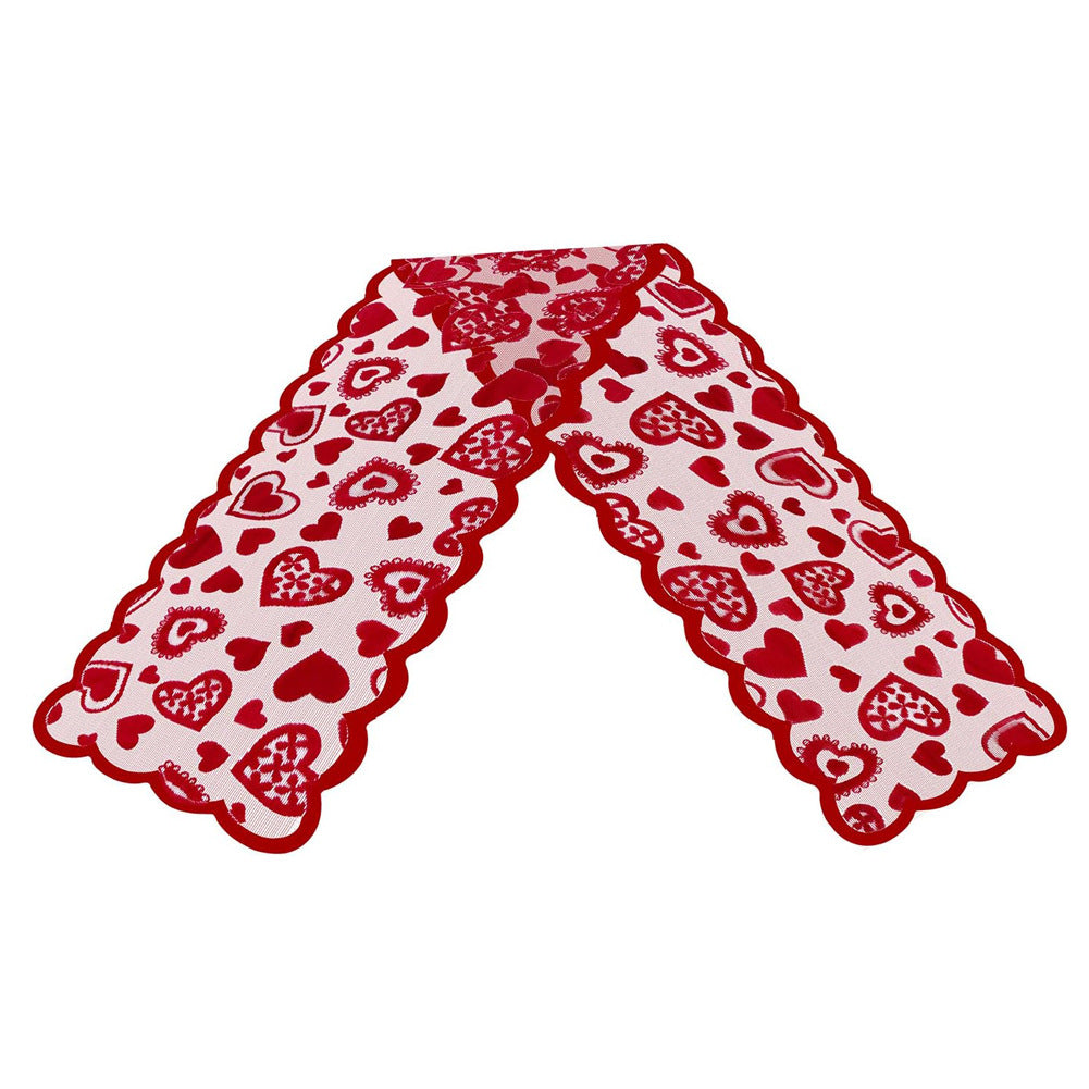 Valentine's Day Lace Table Flag Placemat