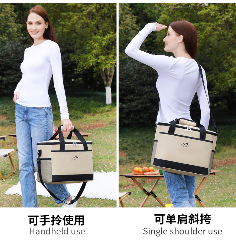 Ice Pack Oxford Cloth Camping Folding Portable Picnic Insulated Bag