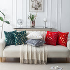 Christmas hot-stamping pillow cover with Christmas tree and snowflake silver-stamping, holiday decorative pillow cushion