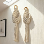 Cotton rope woven basket netting Wall tapestry