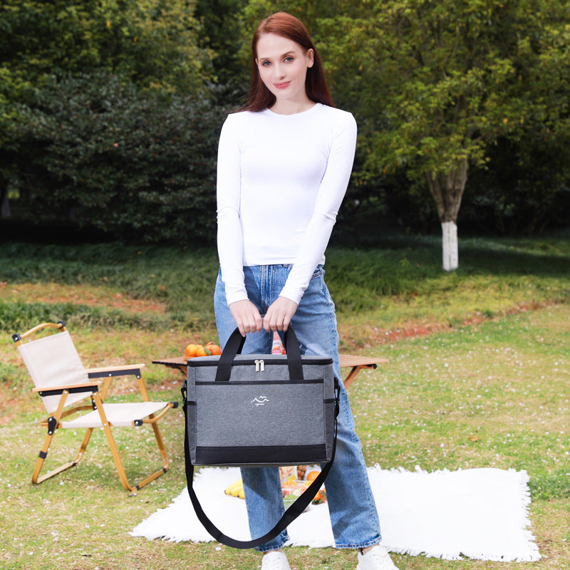 Ice Pack Oxford Cloth Camping Folding Portable Picnic Insulated Bag