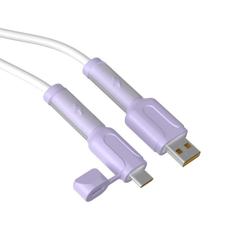 Silicone charging cable protector features pull-resistant and leakage-proof protection