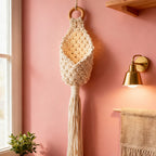 Cotton rope woven basket netting Wall tapestry