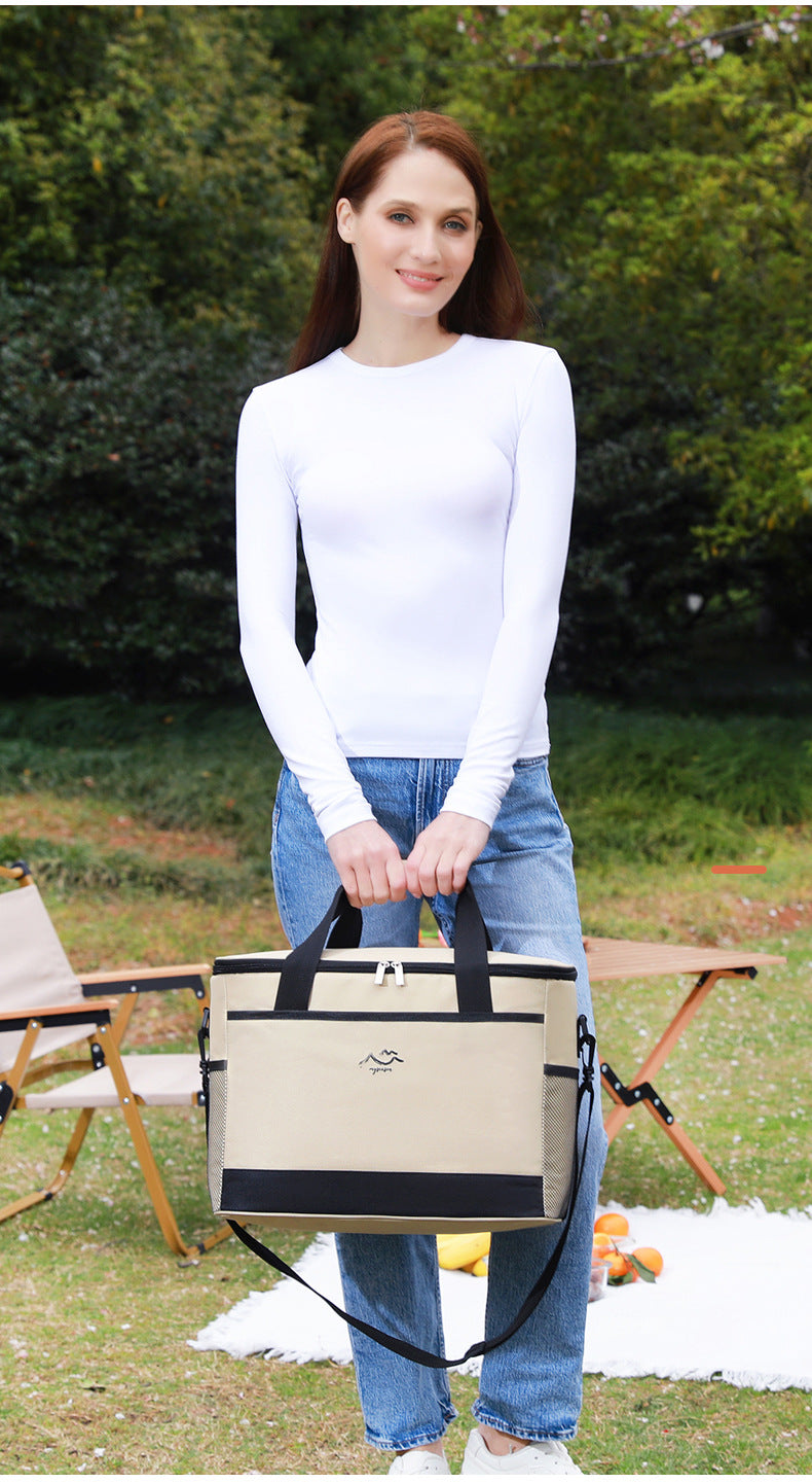 Ice Pack Oxford Cloth Camping Folding Portable Picnic Insulated Bag