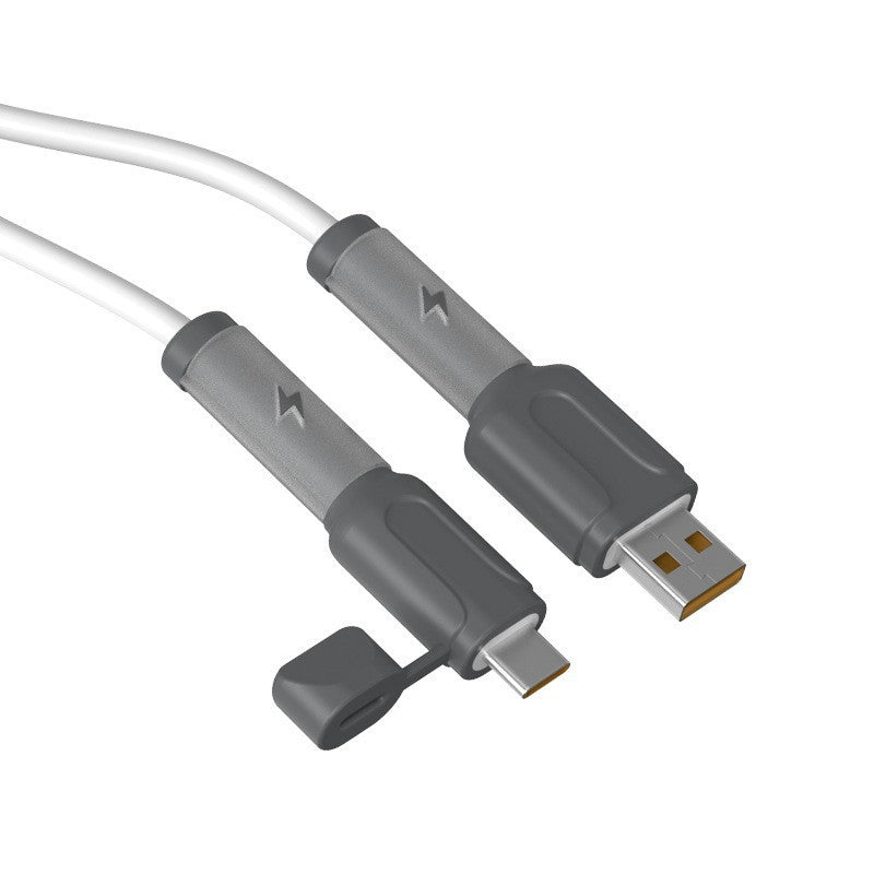 Silicone charging cable protector features pull-resistant and leakage-proof protection