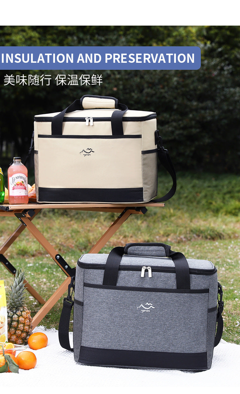 Ice Pack Oxford Cloth Camping Folding Portable Picnic Insulated Bag