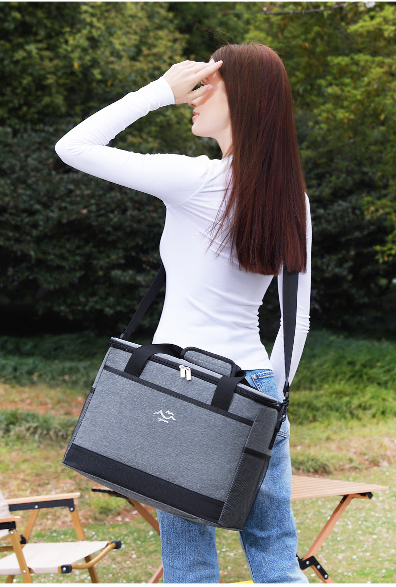 Ice Pack Oxford Cloth Camping Folding Portable Picnic Insulated Bag