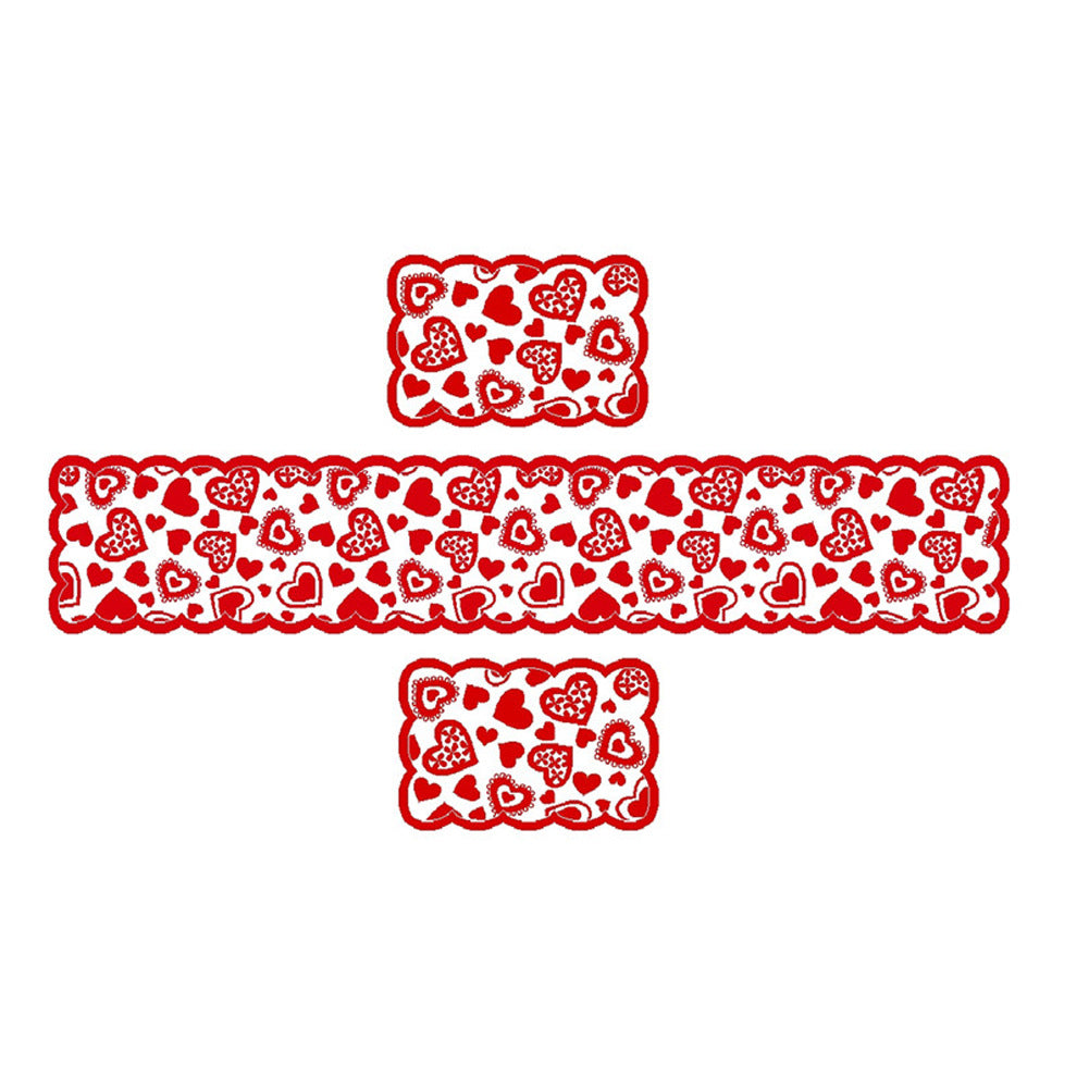 Valentine's Day Lace Table Flag Placemat