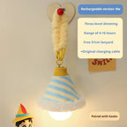 Wall lamps, night lights, bedroom sleep lights, room decoration, and an ambient chandelier hung at the bedside of the bedroom at night