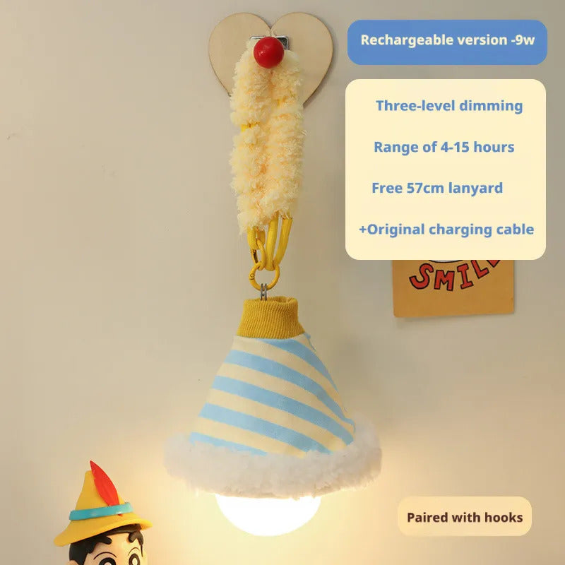 Wall lamps, night lights, bedroom sleep lights, room decoration, and an ambient chandelier hung at the bedside of the bedroom at night