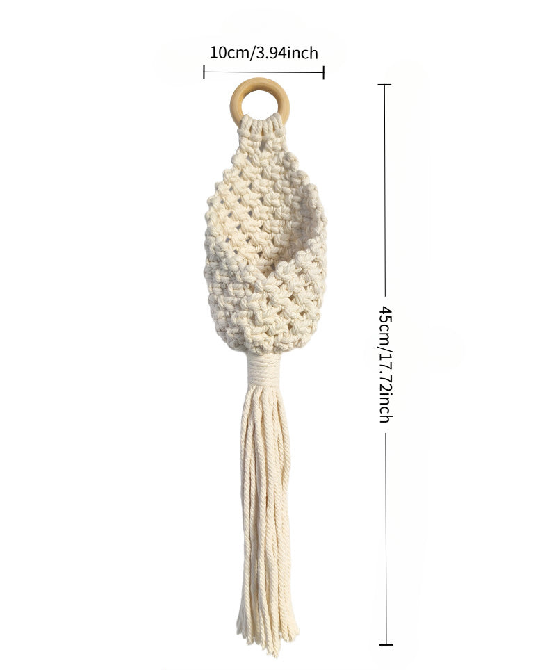 Cotton rope woven basket netting Wall tapestry