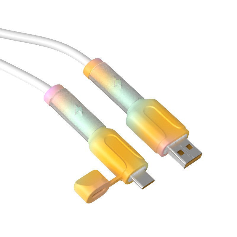 Silicone charging cable protector features pull-resistant and leakage-proof protection