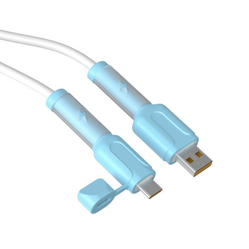 Silicone charging cable protector features pull-resistant and leakage-proof protection