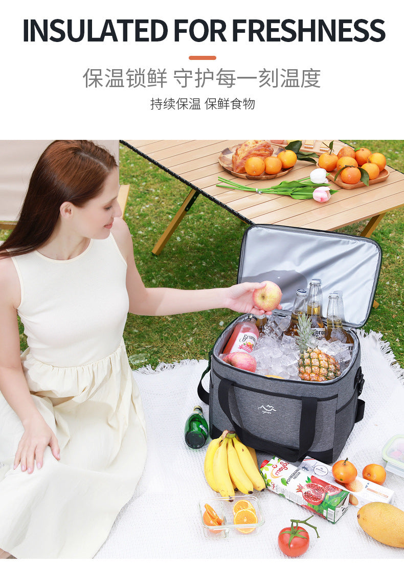 Ice Pack Oxford Cloth Camping Folding Portable Picnic Insulated Bag