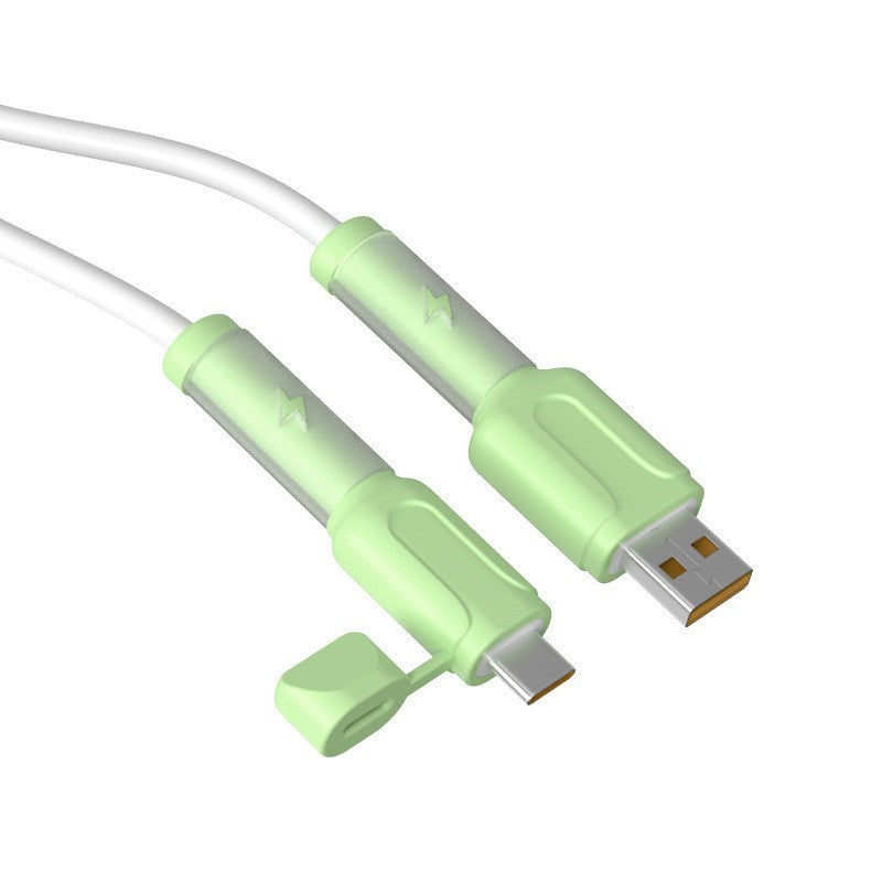 Silicone charging cable protector features pull-resistant and leakage-proof protection