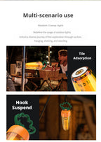 New Camping Light Ultra-Long Battery Life Radish Light Magnetic Camping Light USB Rechargeable Outdoor Tent Night Light