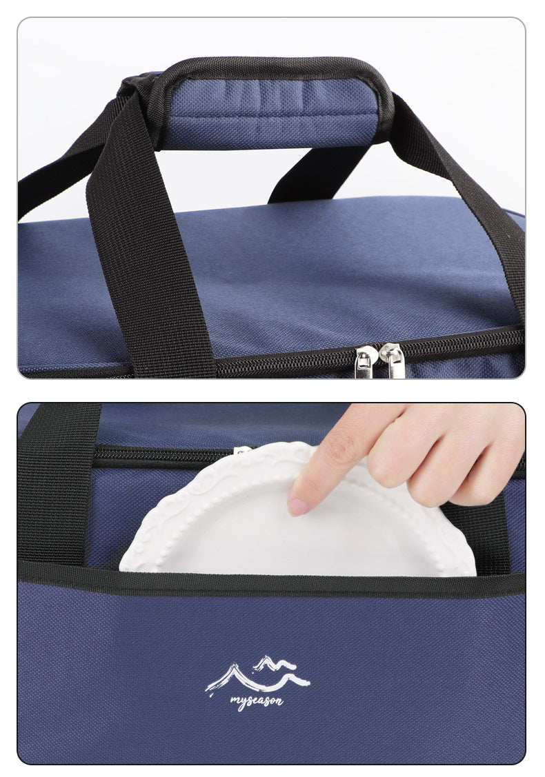 Ice Pack Oxford Cloth Camping Folding Portable Picnic Insulated Bag