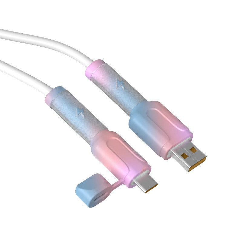 Silicone charging cable protector features pull-resistant and leakage-proof protection