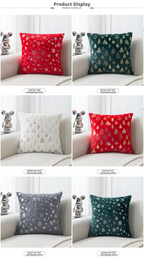 Christmas hot-stamping pillow cover with Christmas tree and snowflake silver-stamping, holiday decorative pillow cushion