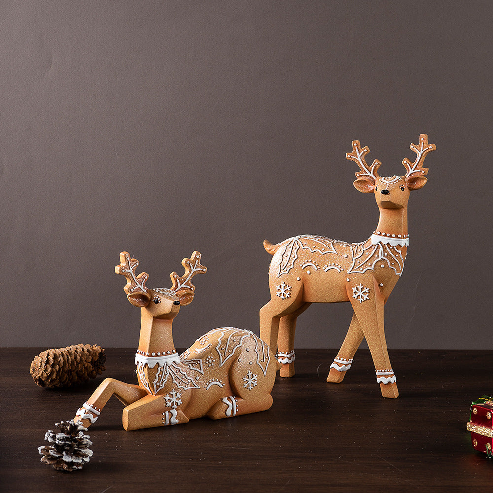 Christmas Elk Resin Ornaments Furniture Christmas Decoration Props Crafts Christmas Decorations