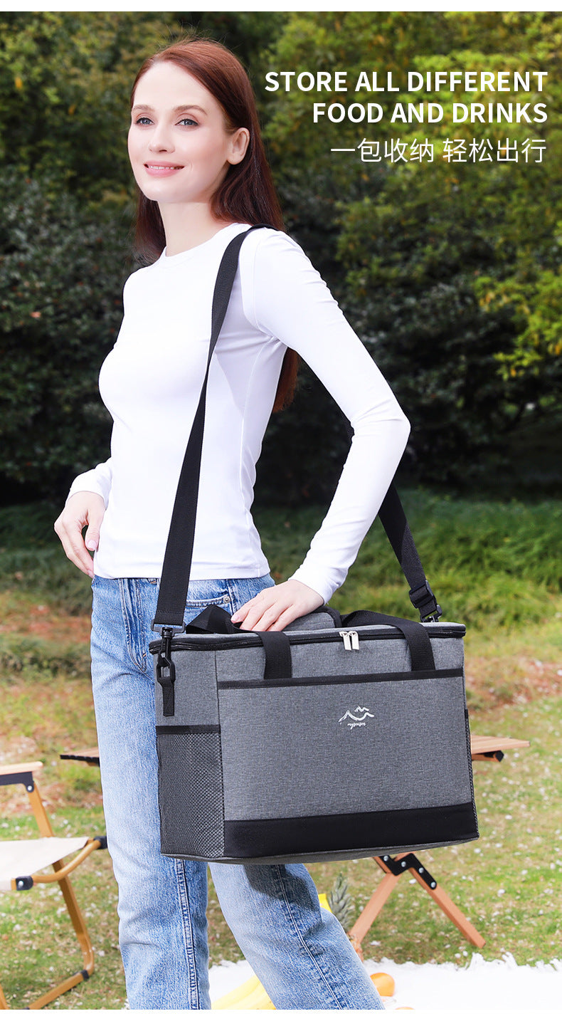 Ice Pack Oxford Cloth Camping Folding Portable Picnic Insulated Bag