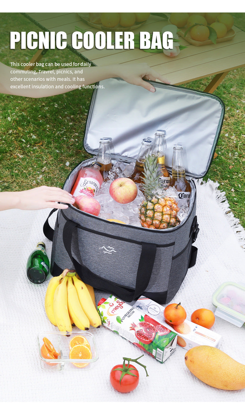 Ice Pack Oxford Cloth Camping Folding Portable Picnic Insulated Bag