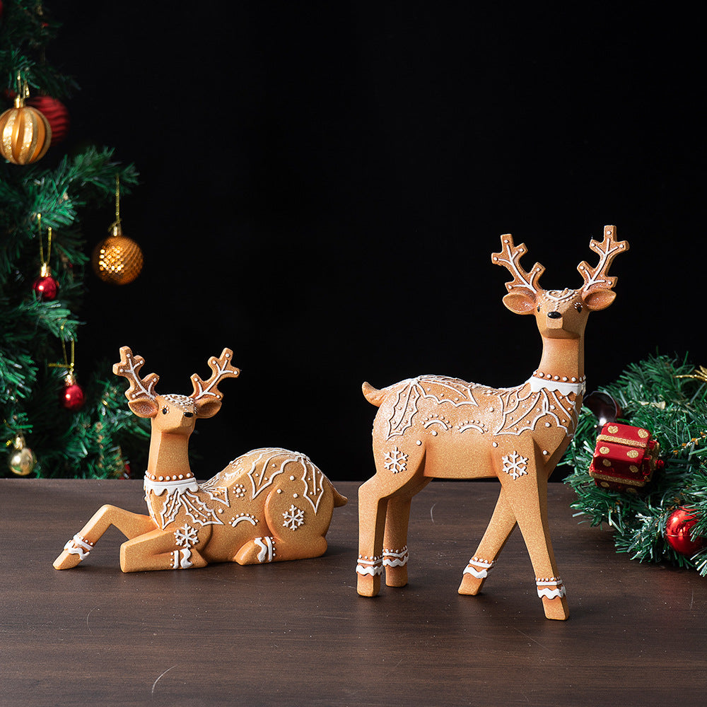 Christmas Elk Resin Ornaments Furniture Christmas Decoration Props Crafts Christmas Decorations