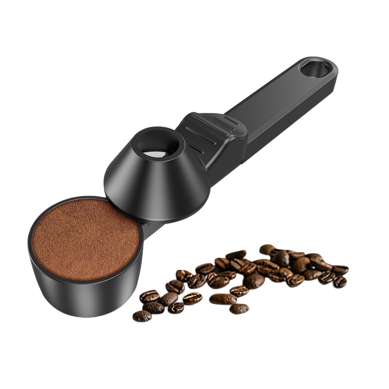 Coffee Scoop Coffee Sliding Spoon Long Handle Large Capacity Coffee Leak-Proof Round Spoon