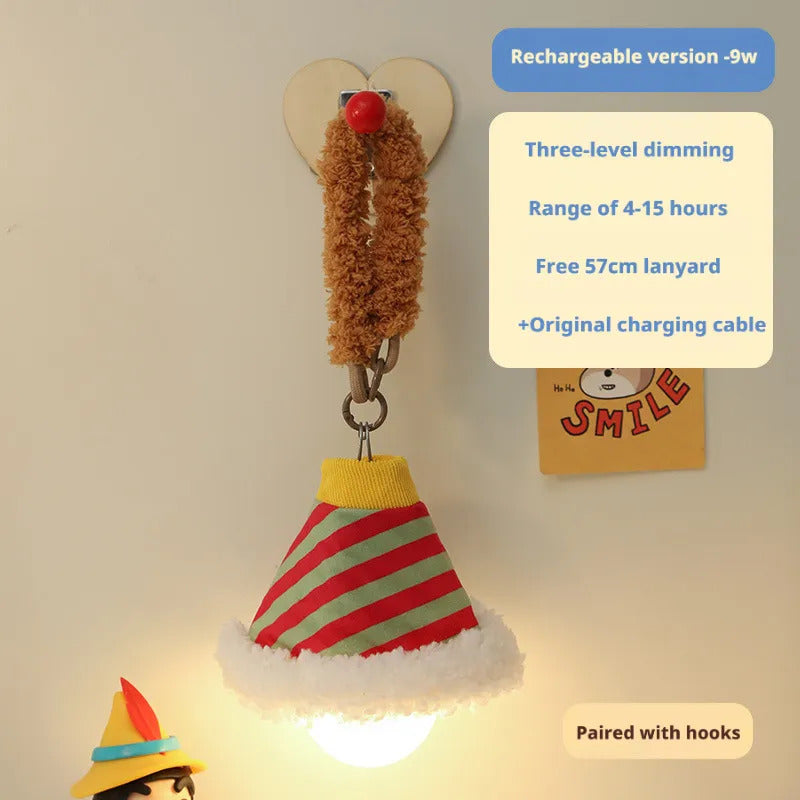 Wall lamps, night lights, bedroom sleep lights, room decoration, and an ambient chandelier hung at the bedside of the bedroom at night