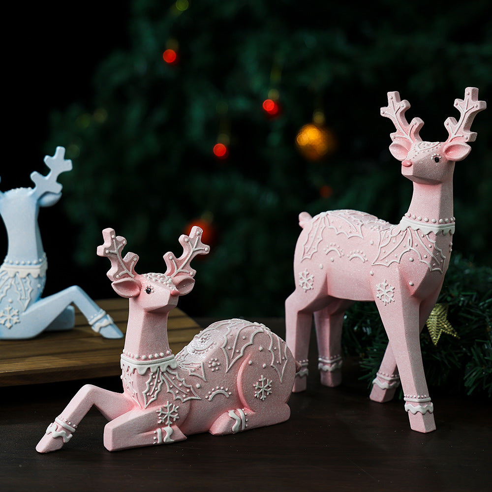 Christmas Elk Resin Ornaments Furniture Christmas Decoration Props Crafts Christmas Decorations