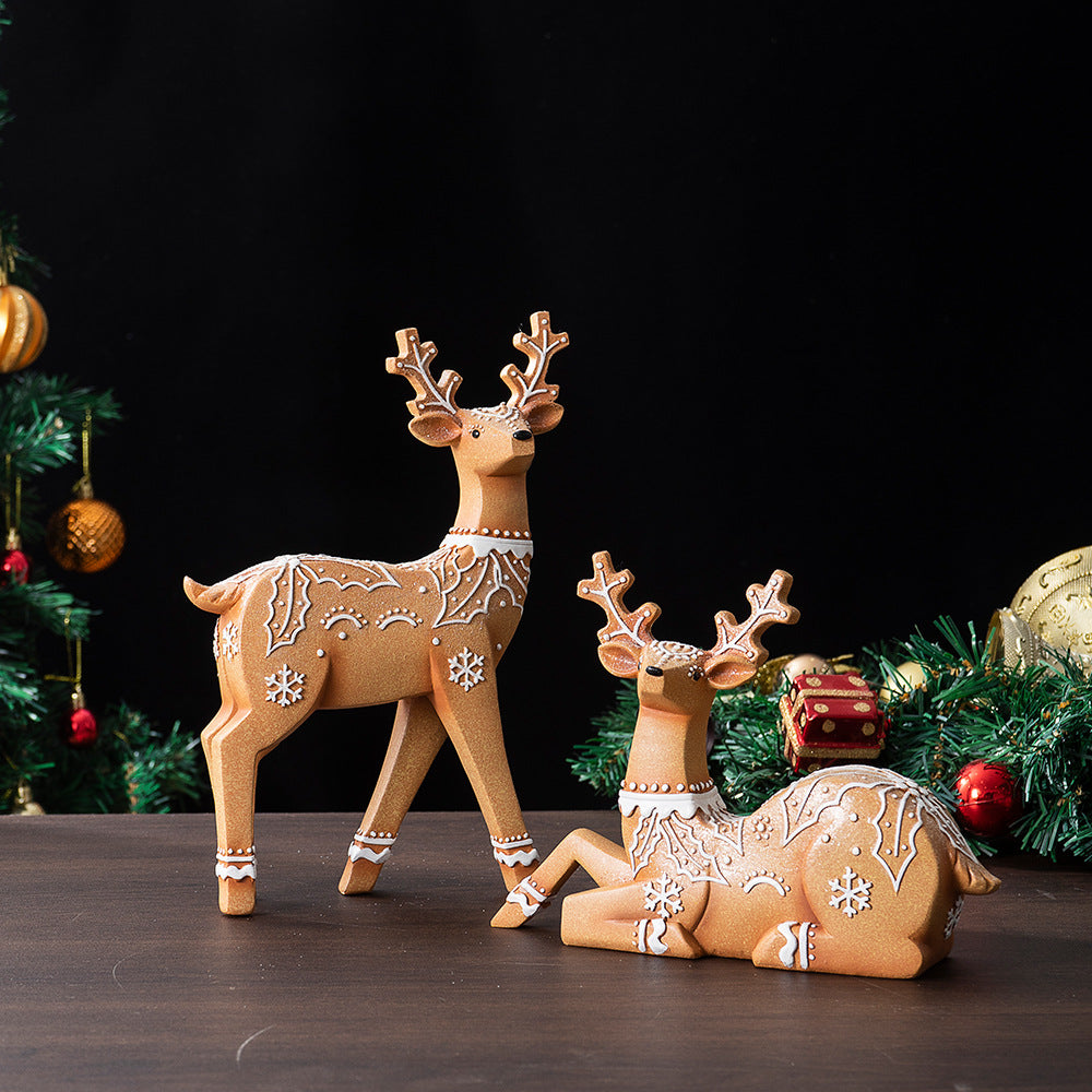 Christmas Elk Resin Ornaments Furniture Christmas Decoration Props Crafts Christmas Decorations