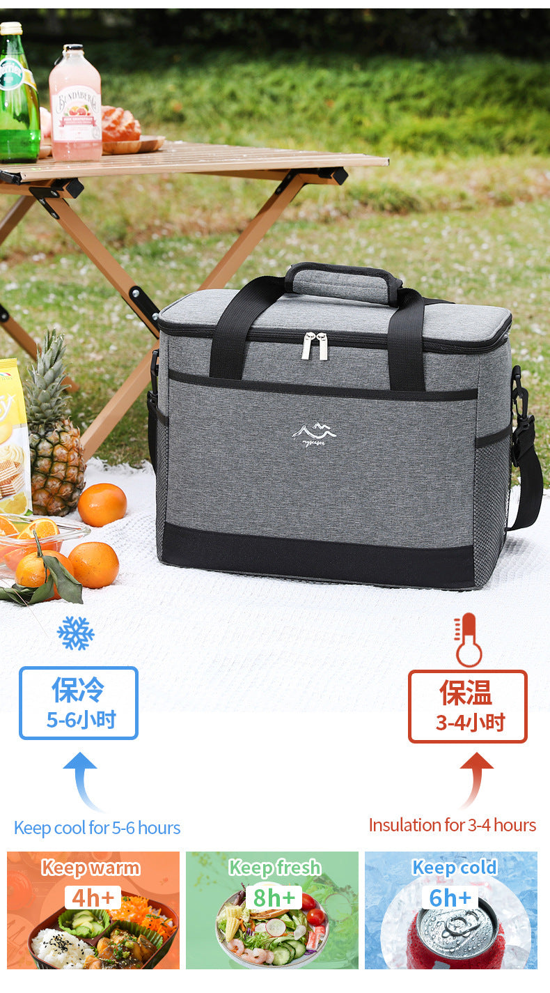 Ice Pack Oxford Cloth Camping Folding Portable Picnic Insulated Bag