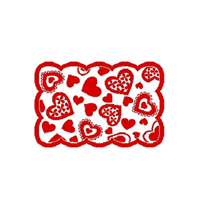 Valentine's Day Lace Table Flag Placemat