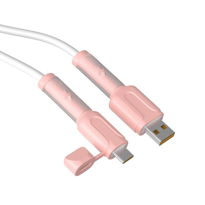 Silicone charging cable protector features pull-resistant and leakage-proof protection
