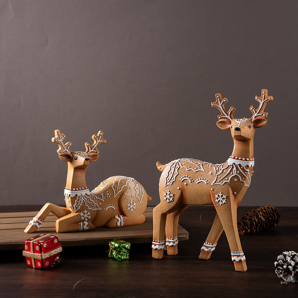 Christmas Elk Resin Ornaments Furniture Christmas Decoration Props Crafts Christmas Decorations