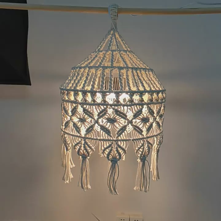 New Bohemian Lighting Cotton Rope Handmade Woven Lampshade Home Personalized Creative Pendant Light Decoration